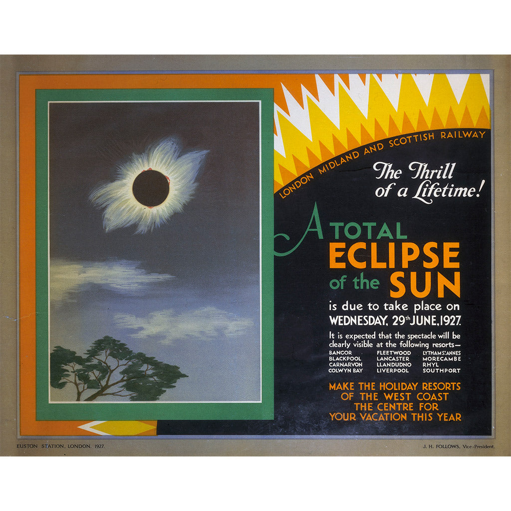 10176028: A total Eclipse of the Sun, London Midland and Scottish Railway