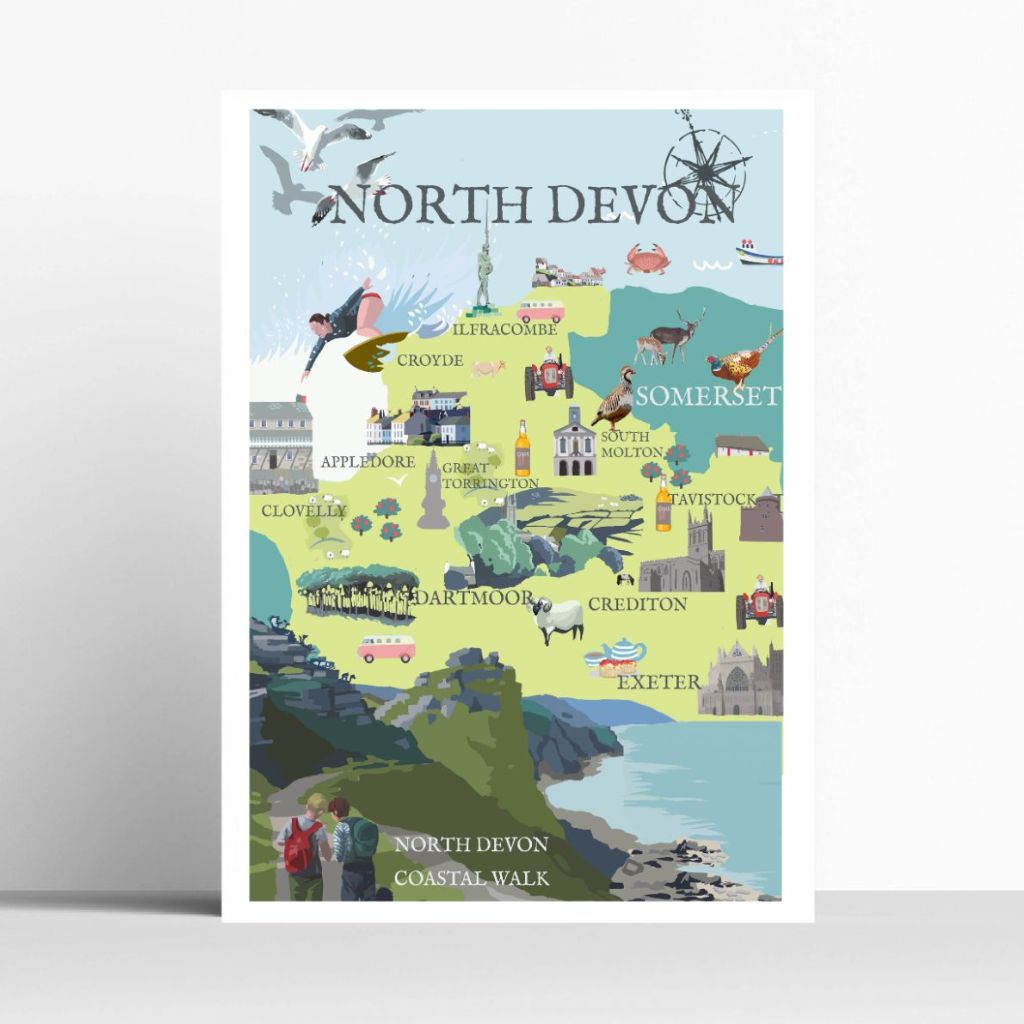 BOYNS278:North Devon Map