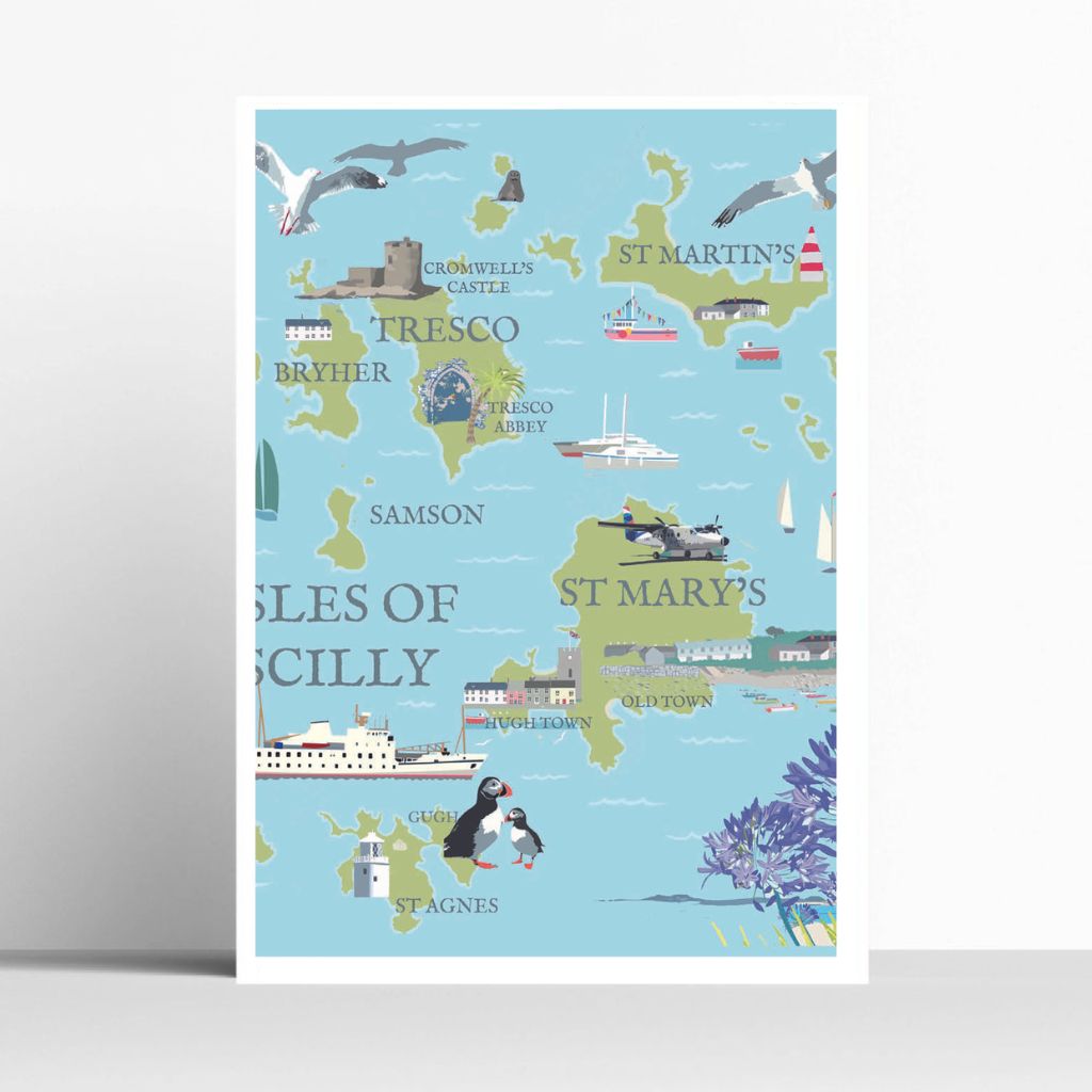 BOYNS114:Isles of scilly map