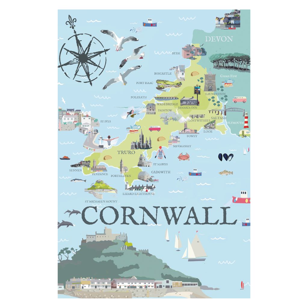 BOYNS103 Cornwall Map Star Editions boyns103-cornwall-map-star-editions