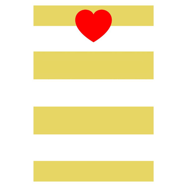 BOYNS055:Heart yellow stripe – Star Editions