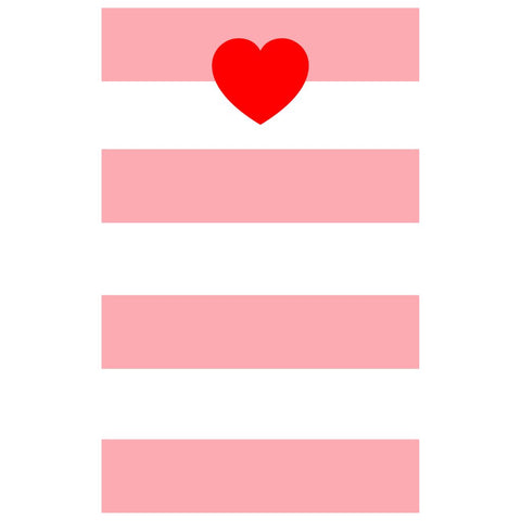 BOYNS054:Heart pink stripe