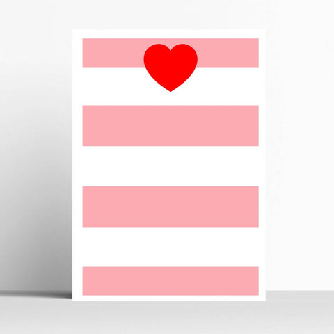 BOYNS054:Heart pink stripe