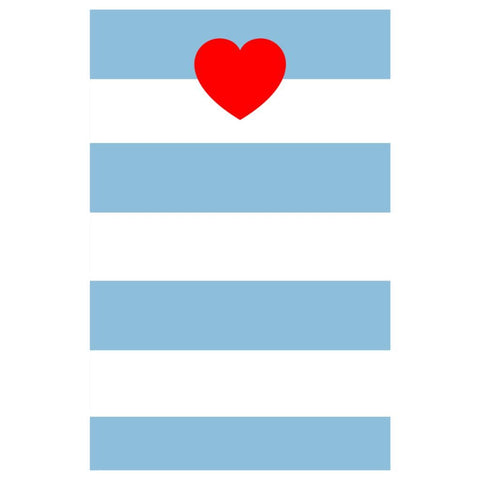 BOYNS052 : Heart blue stripe