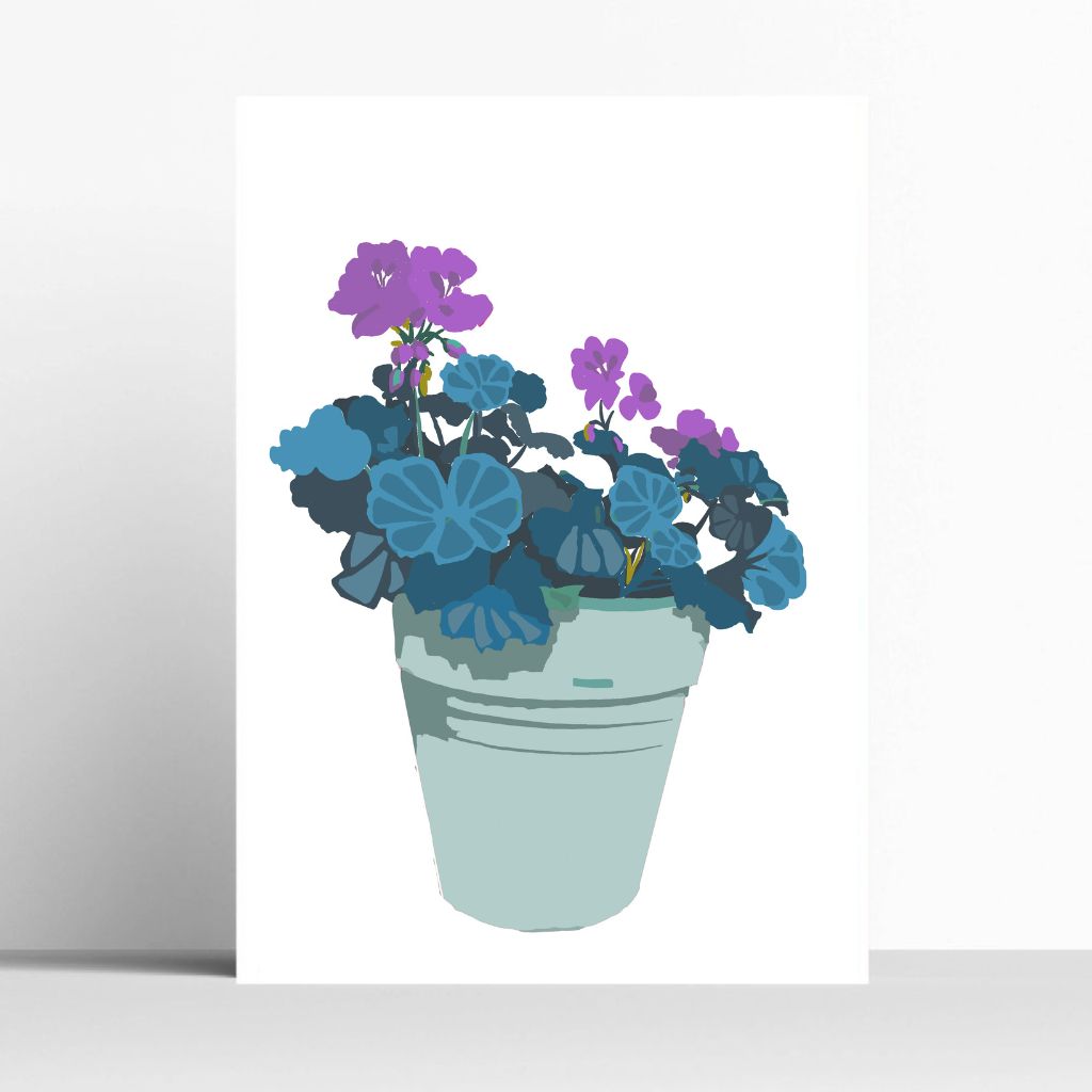 BOYNS047:Geranium purple blue