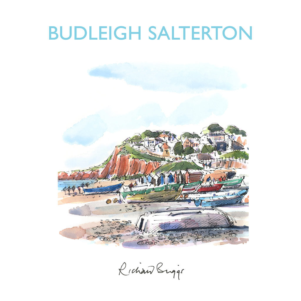 BRI267: Budleigh Salterton Boats pulled ashore at Budleigh