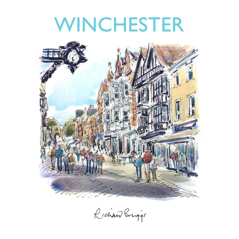 BRI290: Winchester Clock on the High Street, Winchester