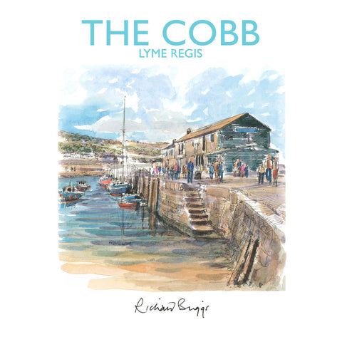 BRI320: Lyme Regis Boats tied up to the Cobb, Lyme Regis