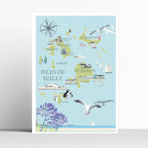 BOYNS248:Isles of Scilly Map