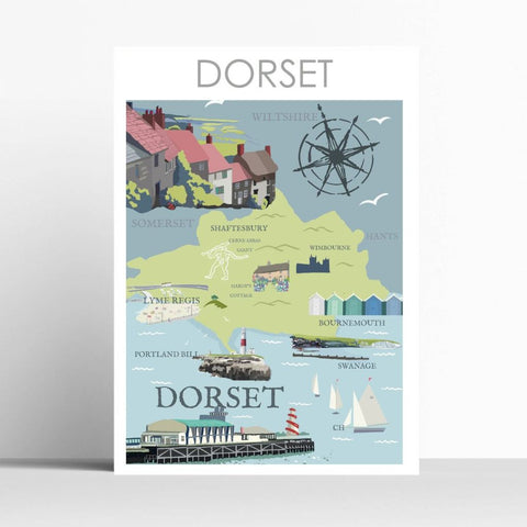 BOYNS230:Dorset Map, Bournemouth