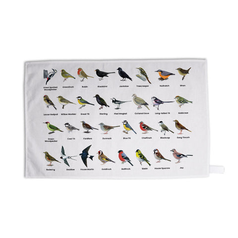 CHSE143: British Garden Birds Tea Towel