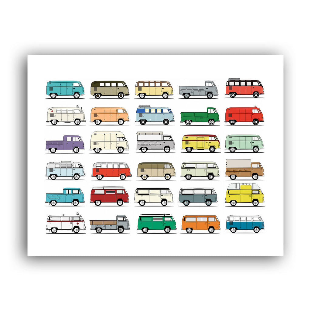 CHSE146: Camper Vans 11x14inch Art Print