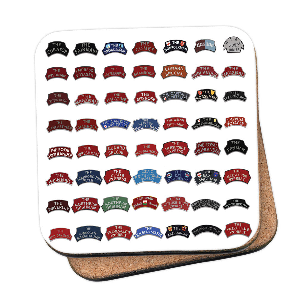 CHSE149: Train Name Plates Coaster