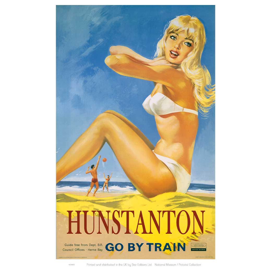 KEN005HUN: Hunstanton, Girl in White Bikini