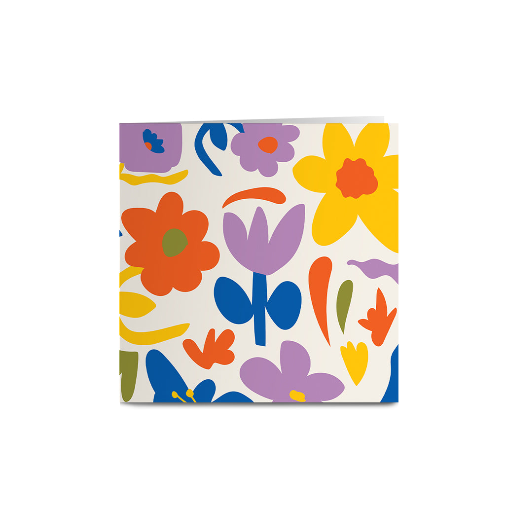 MACU012: Marie Curie Flower Close Up Square Greeting Card - A Floral Hug Range
