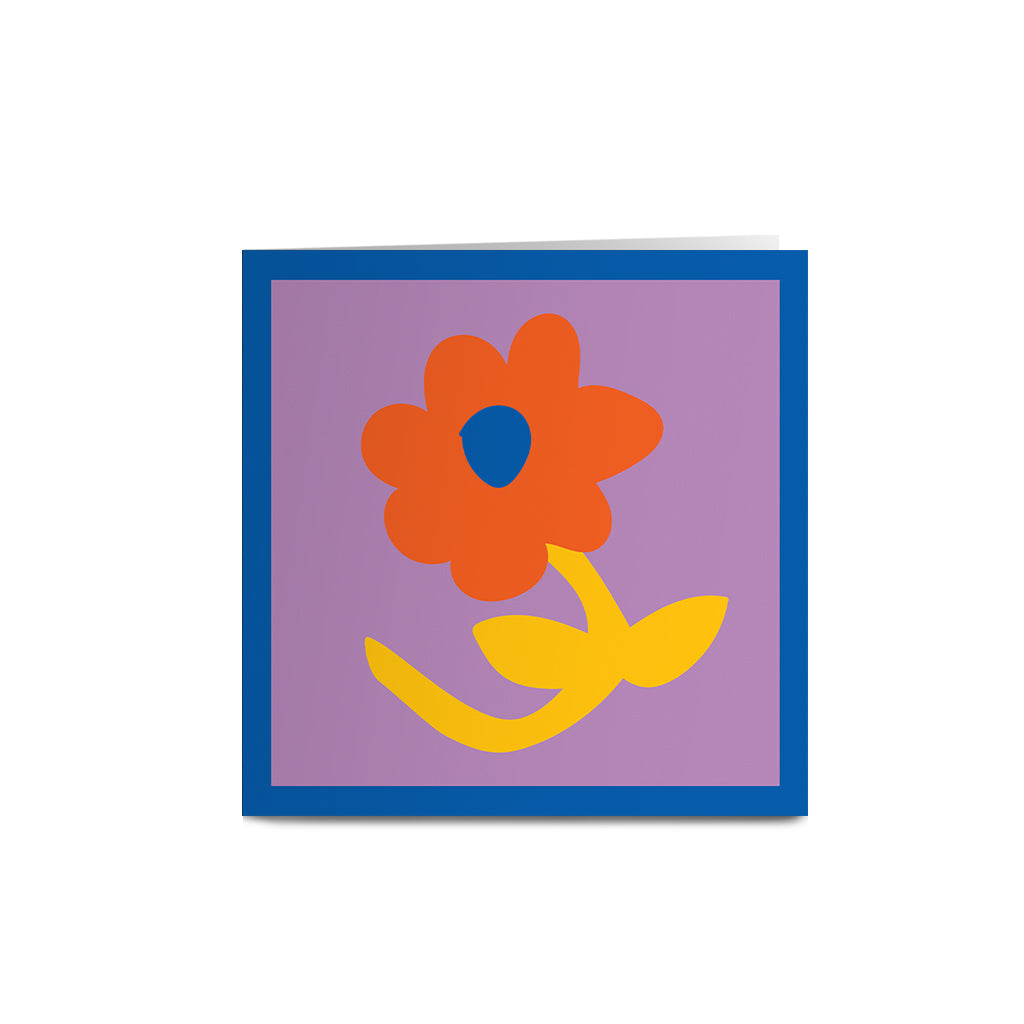 MACU024: Marie Curie Flower in Border Square Greeting Card - A Floral Hug Range