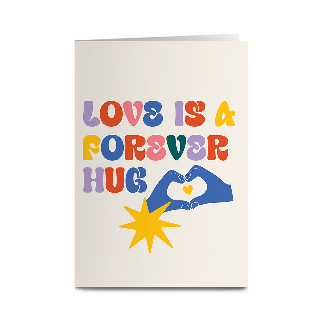 MACU027: Marie Curie Love is a Forever Hug Greeting Card - Thread of Love Range