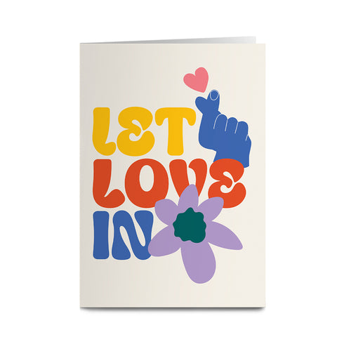 MACU028: Marie Curie Let Love In Greeting Card - Thread of Love Range