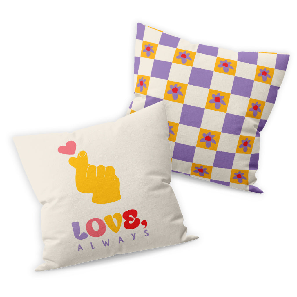 MACU034: Marie Curie Love, Always (Finger Heart) Cushion - Thread of Love Range