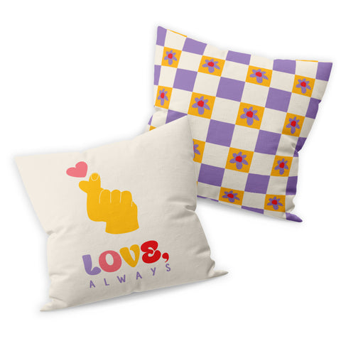 MACU034: Marie Curie Love, Always (Finger Heart) Cushion - Thread of Love Range