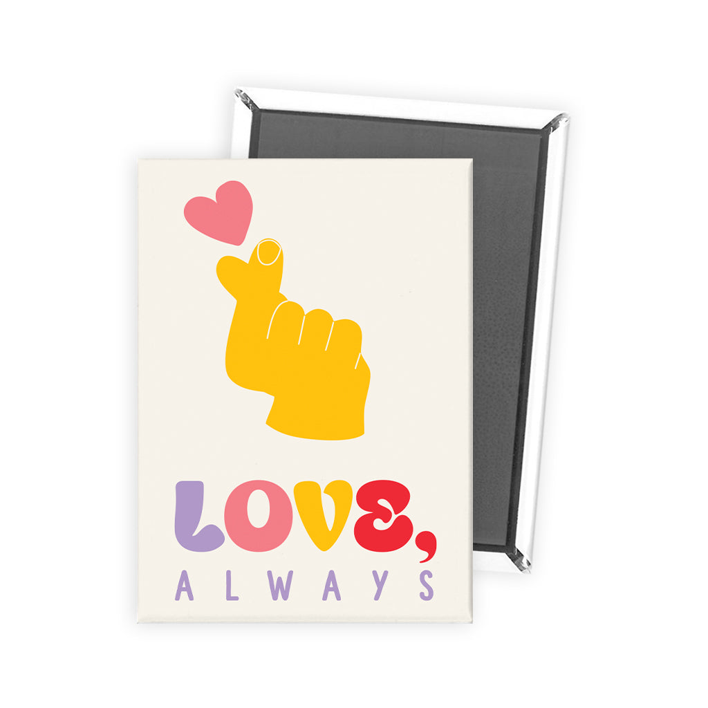 MACU034: Marie Curie Love, Always (Finger Heart) Magnet - Thread of Love Range