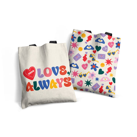 MACU035: Marie Curie Love, Always Edge-to-Edge Tote Bag - Thread of Love Range