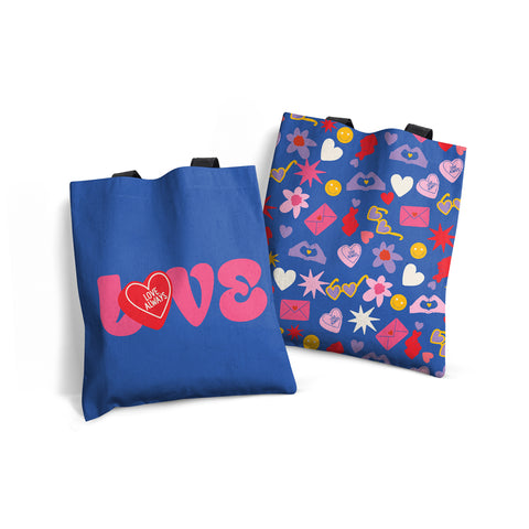 MACU036: Marie Curie Love Edge-to-Edge Tote Bag - Thread of Love Range