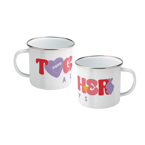 MACU039: Marie Curie Together Always Enamel Mug - Thread of Love Range