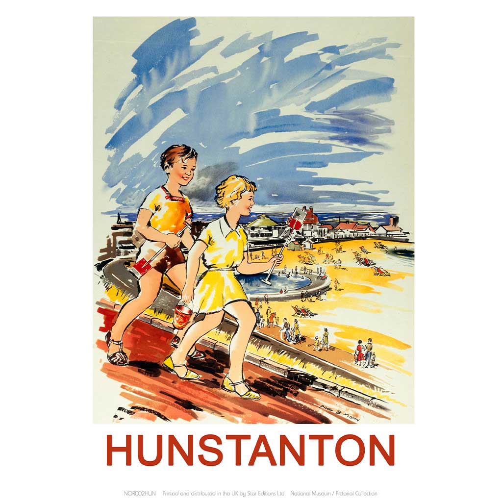 NOR002HUN: Hunstanton, Kids Playing