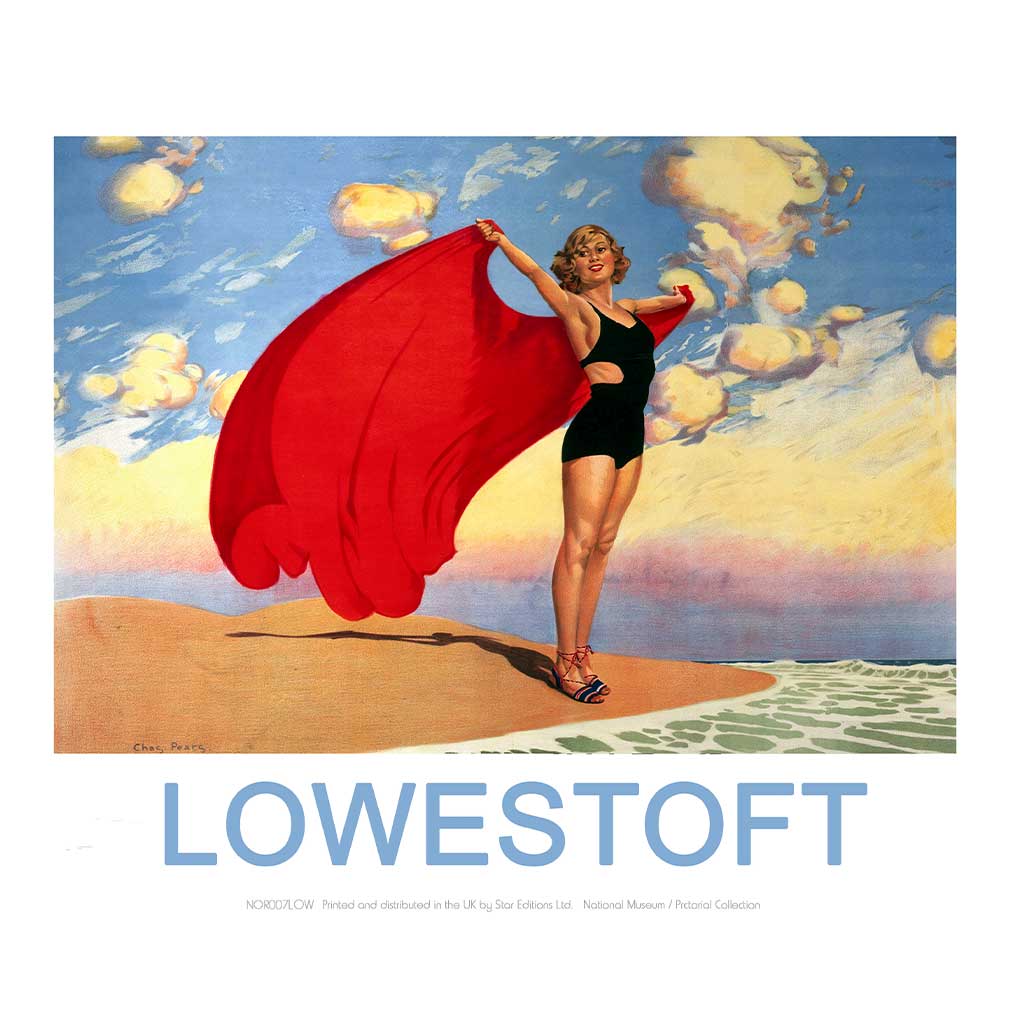 NOR007LOW: Lowestoft Girl with Red Blanket
