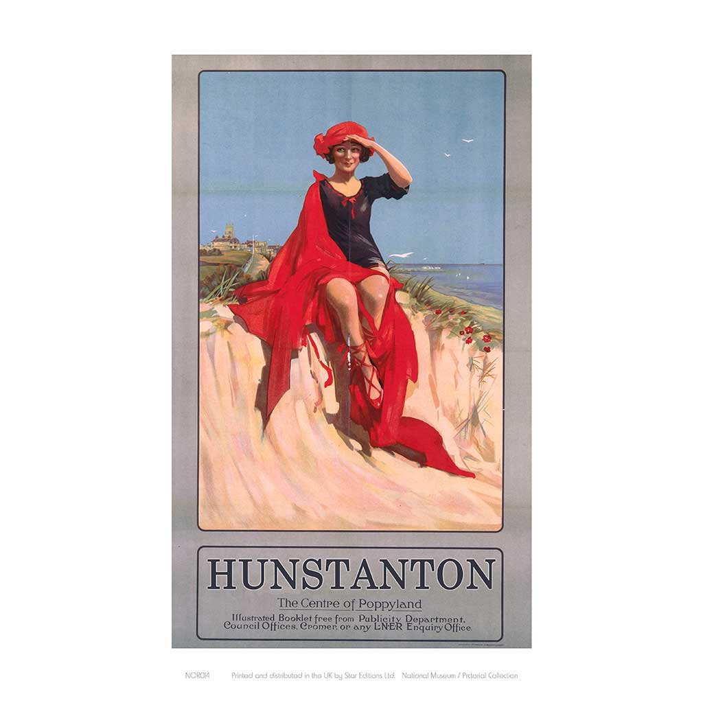 NOR014HUN: Hunstanton Girl with Red Shoes