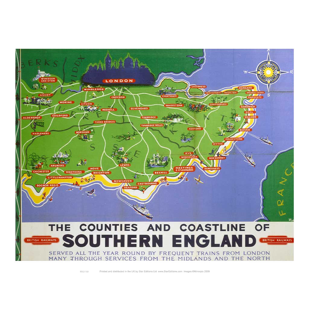 RAIL1160: The Counties and Coastline of Southern England