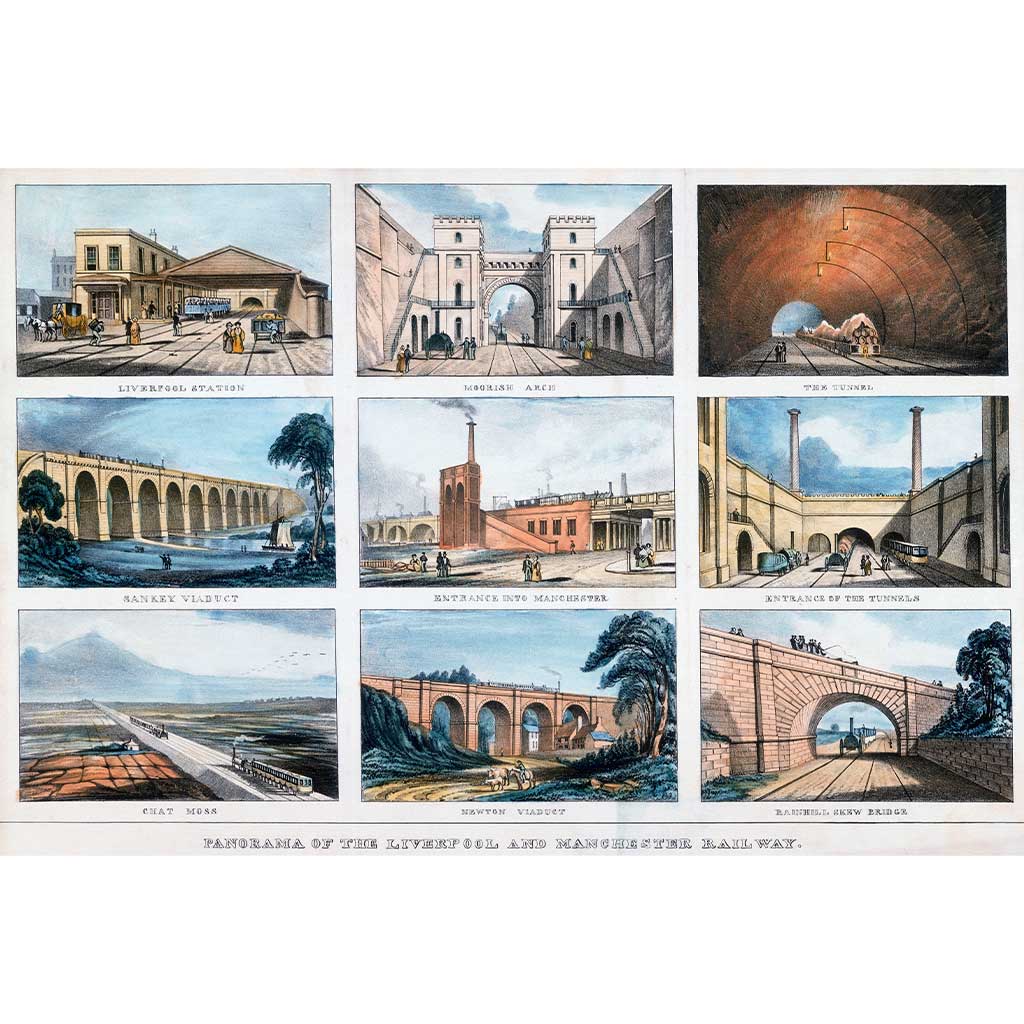 RAIL2268: Panorama of the Liverpool-Manchester Railway