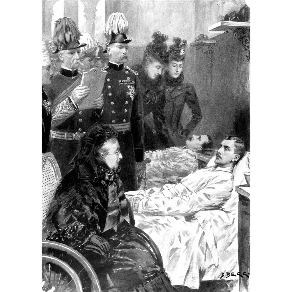 RAIL2372: Black and White Painting Sick Patient