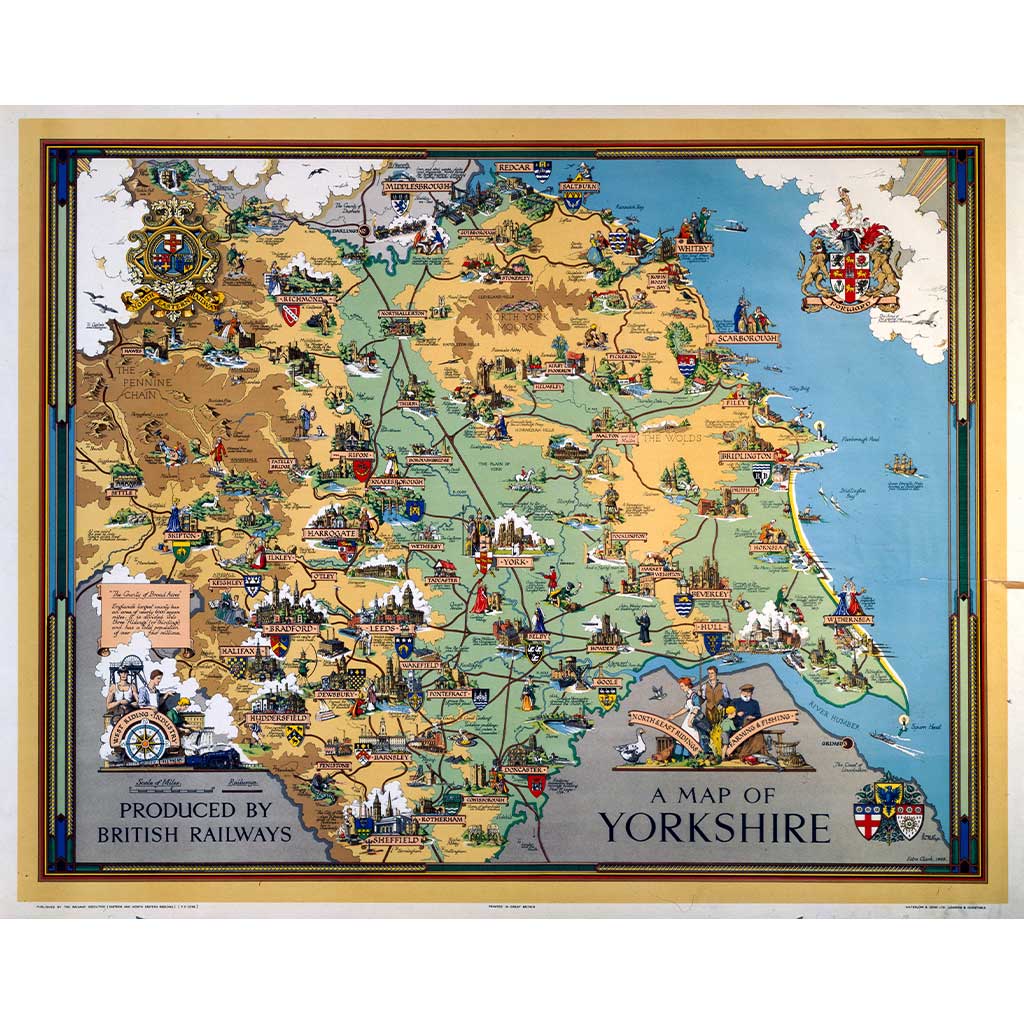 RAIL2614: A Map of Yorkshire - British Railways