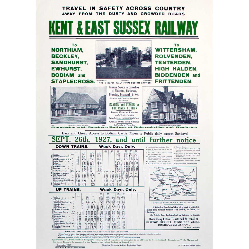 SSPL_10173250_HighRes: Kent and East Sussex Railway - Travel in Safety