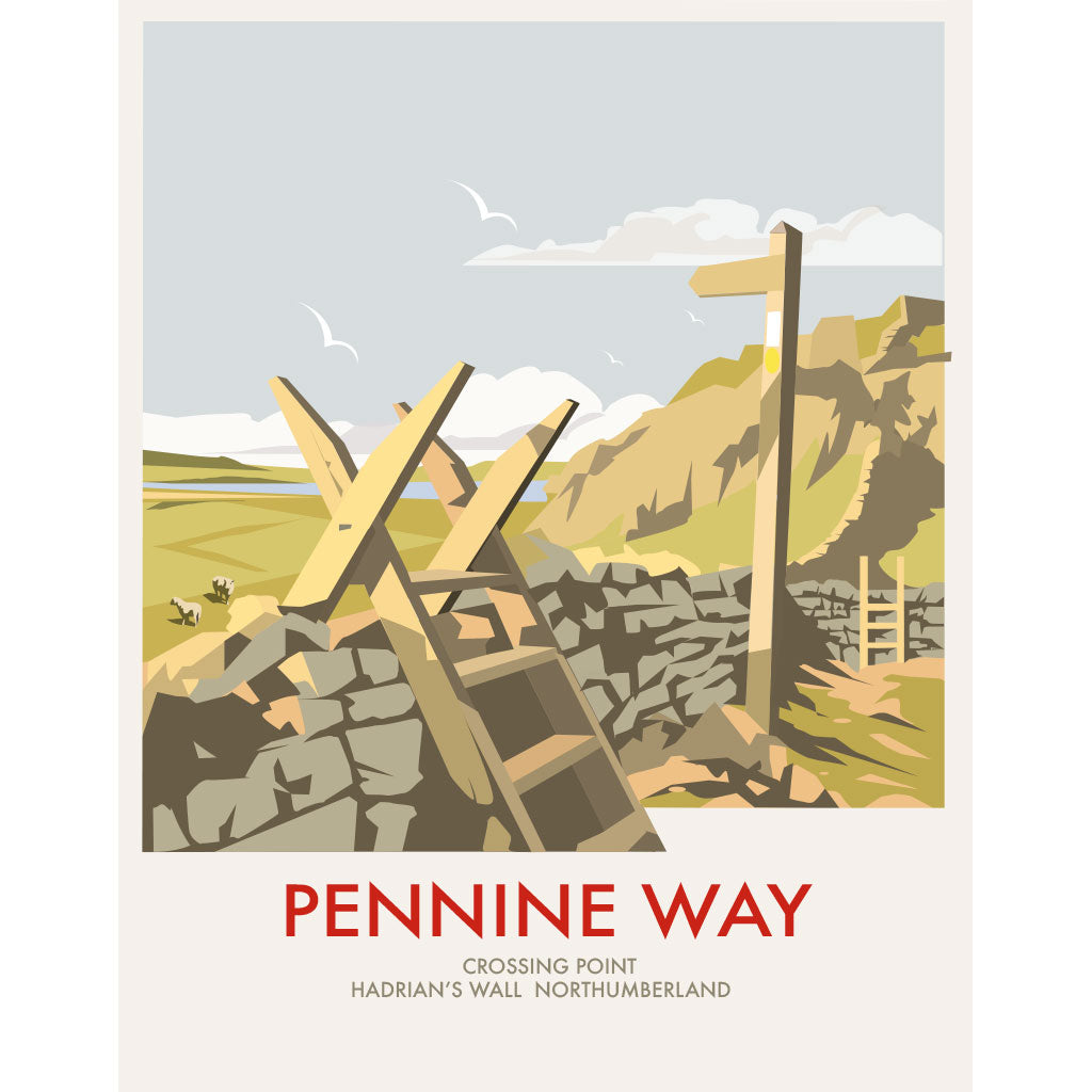 THOMPSON1254: Pennine Way, Crossing Point, Hadrian's Wall, Northumberland