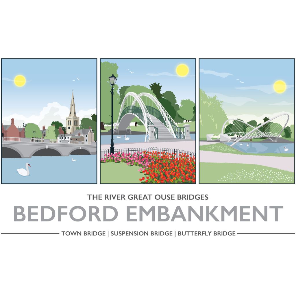 TMBED032 : Bedford Embankment The River Great Ouse Bridges
