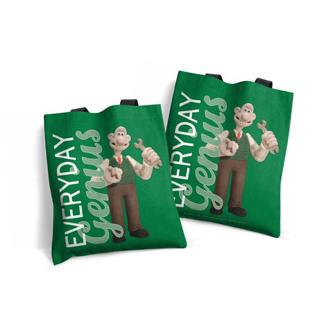 WAGR064: Wallace and Gromit - Everyday Genius Edge-to-Edge Tote Bag