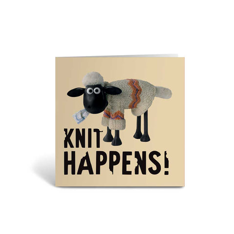 WAGR077: Wallace and Gromit - Knit Happens Greeting Card
