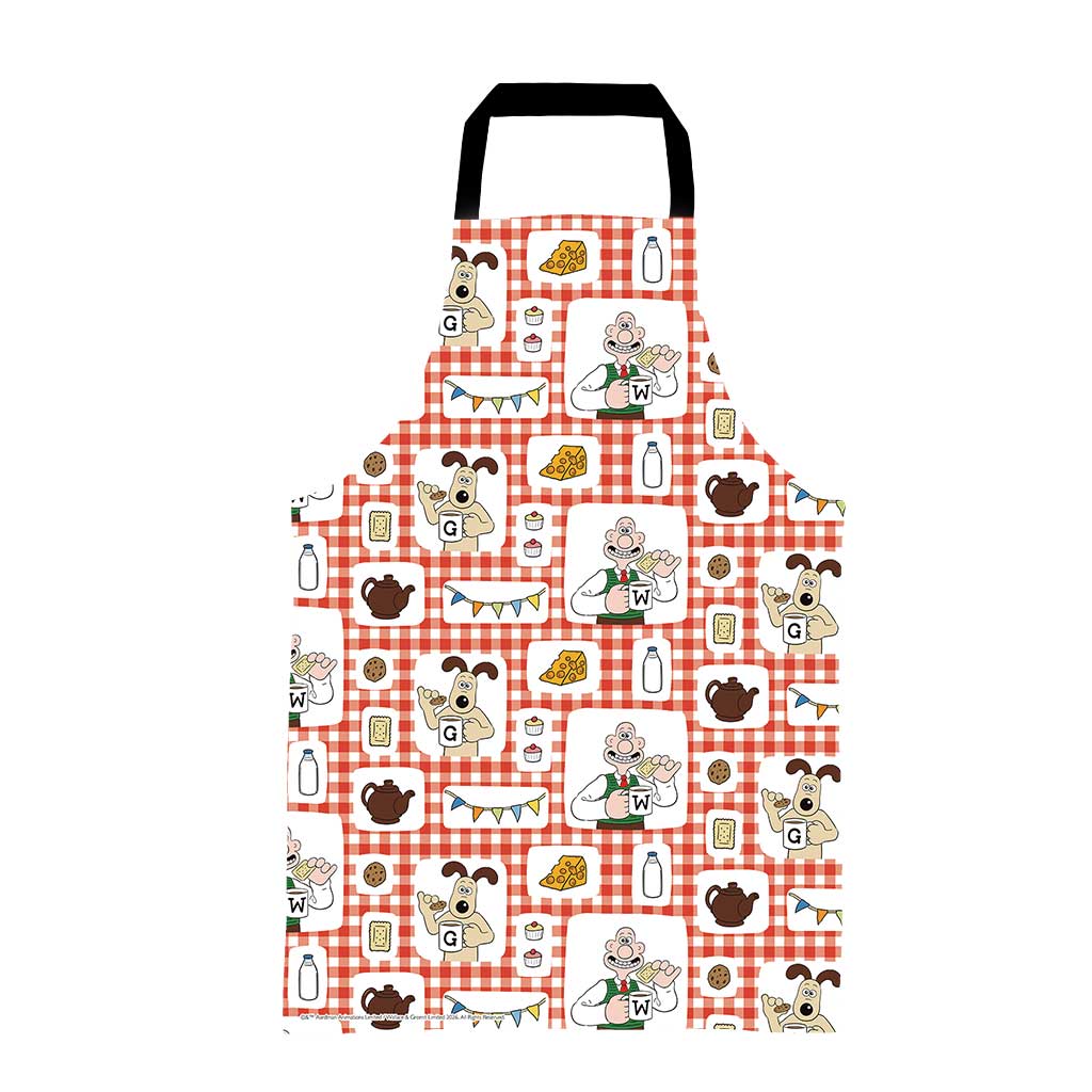 WAGR054: Wallace and Gromit - W&G Picnic repeat pattern Apron