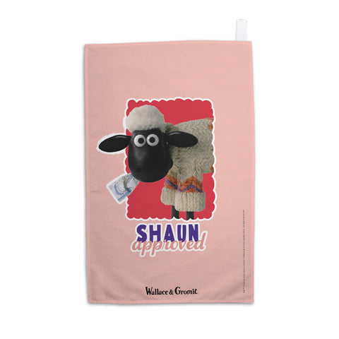 WAGR049: Wallace and Gromit - Shaun approved Tea towel
