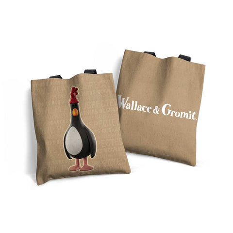 WAGR060: Wallace and Gromit - Feathers pose Edge-to-Edge Tote Bag
