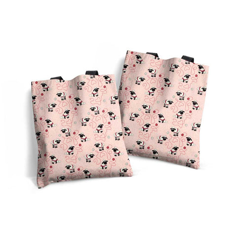 WAGR053: Wallace and Gromit - Shaun repeat pattern Edge-to-Edge Tote Bag
