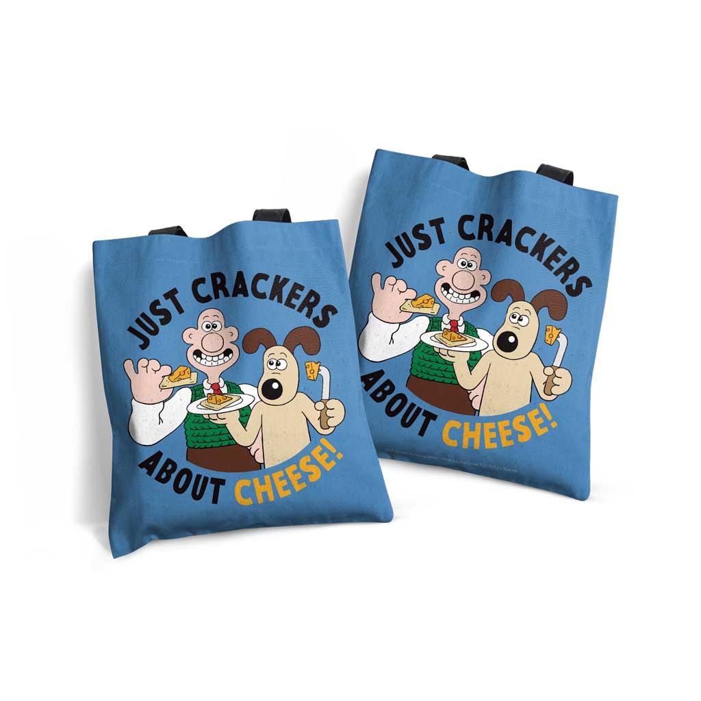 WAGR057: Wallace and Gromit - Crackers about Cheese Edge-to-Edge Tote Bag