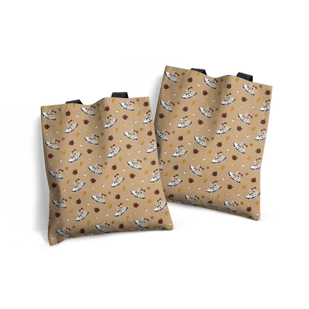 WAGR104: Wallace and Gromit - Home Sweet Home repeat Edge-to-Edge Tote Bag