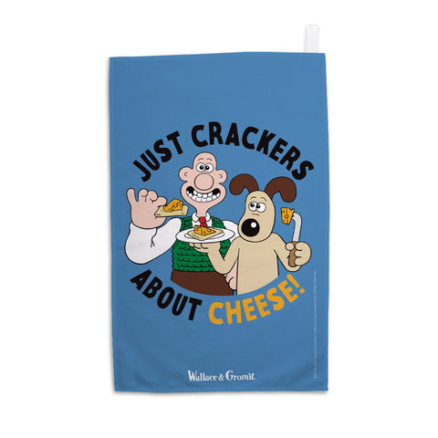WAGR057: Wallace and Gromit - Crackers about Cheese Tea towel
