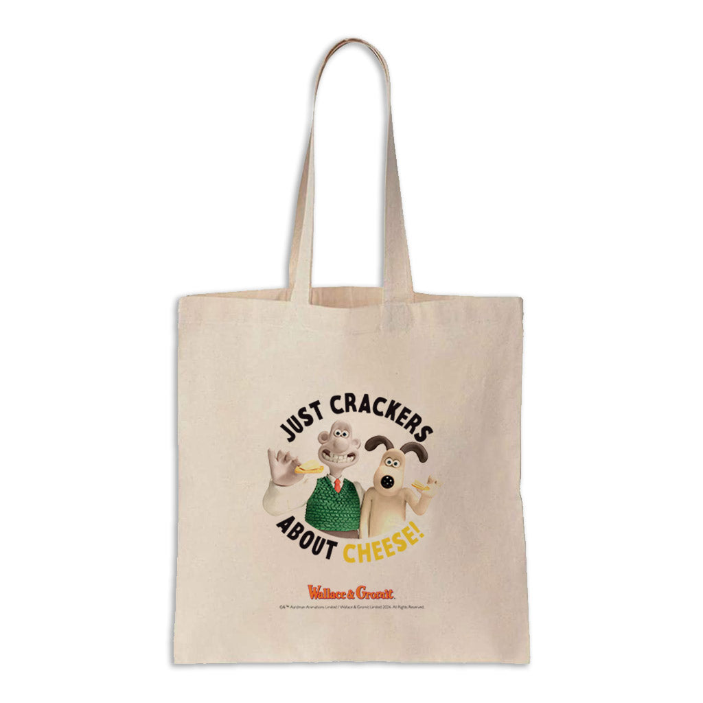WAGR057: Wallace and Gromit - Crackers about Cheese Canvas Tote Bag
