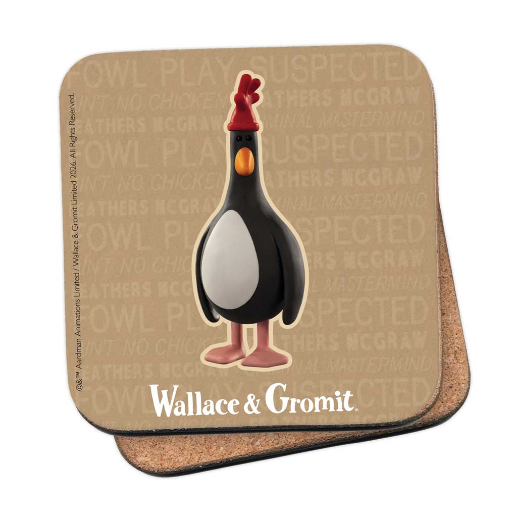 WAGR060: Wallace and Gromit - Feathers pose Coaster