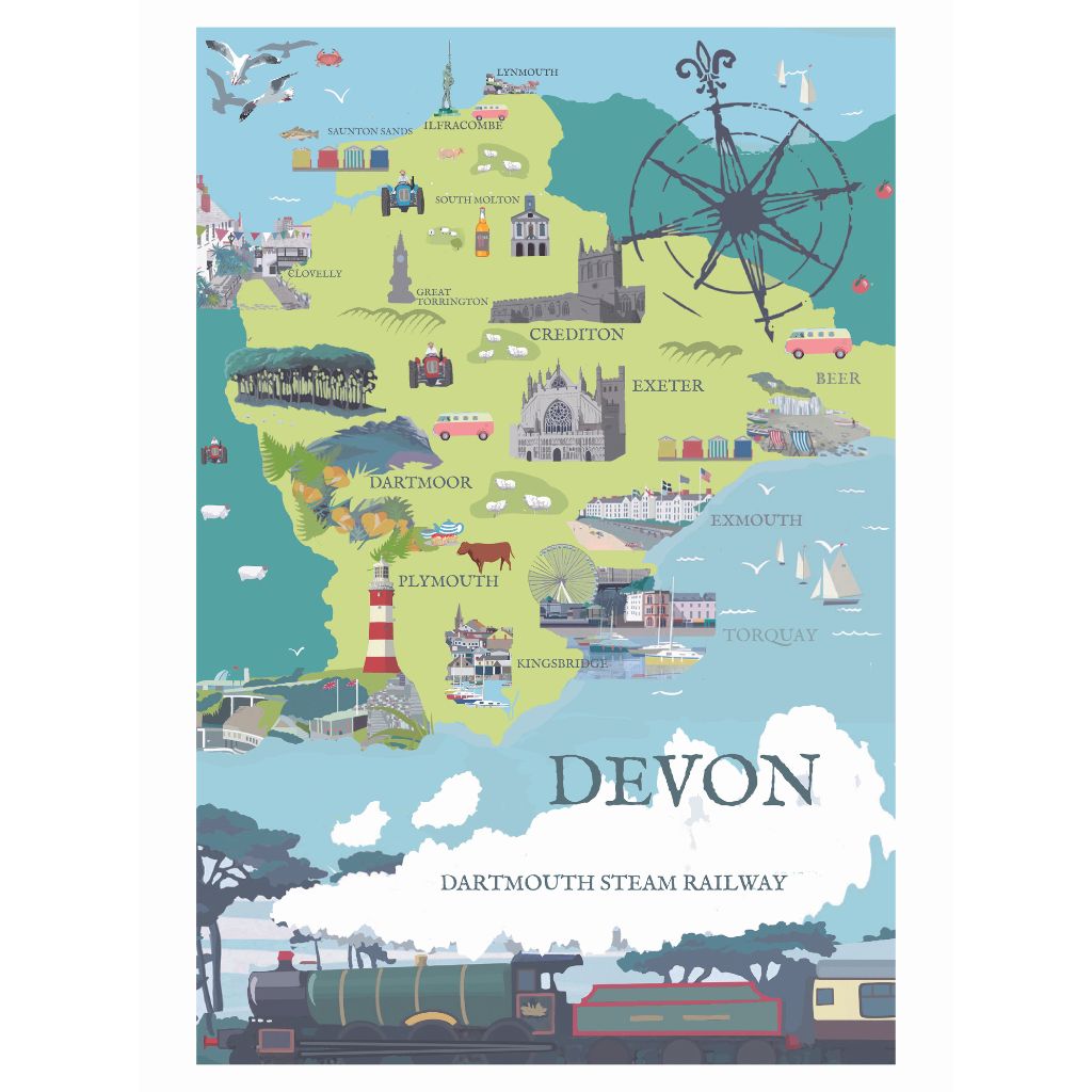 BOYNS226:Devon Map – Star Editions